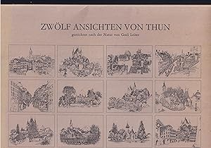 Seller image for 12 [zwlf] Ansichten von Thun, gezeichnet nach der Natur. for sale by INGARDIO