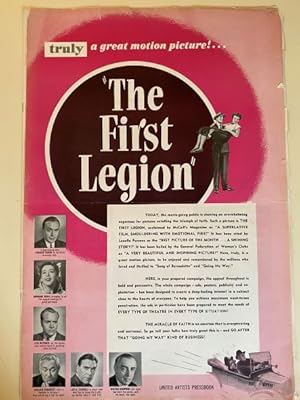 Image du vendeur pour The First Legion Pressbook 1951 Charles Boyer, William Demarest, Barbara Rush mis en vente par AcornBooksNH