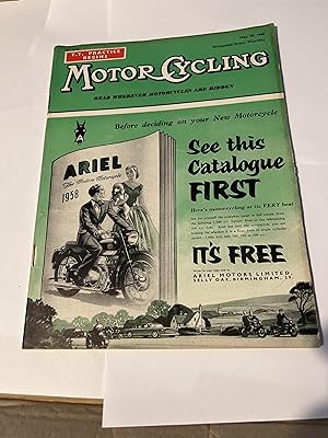Seller image for MOTOR CYCLING magazine. May 29, 1958. Front cover: Ariel The Modern Motorcycle for sale by SAVERY BOOKS
