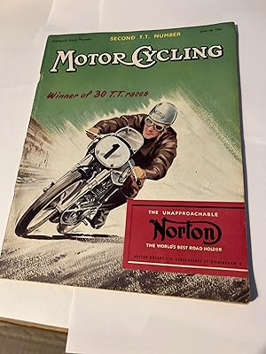 Image du vendeur pour MOTOR CYCLING magazine. June 24, 1954. Front Cover: Norton. Winner of 30 T.T. races. mis en vente par SAVERY BOOKS