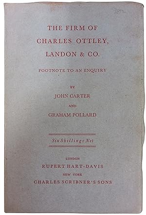 The Firm of Charles Ottley, Landon & Co. Footnote to an Enquiry into the forgeries of Thomas Jame...