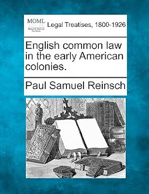 Imagen del vendedor de English Common Law in the Early American Colonies. (Paperback or Softback) a la venta por BargainBookStores