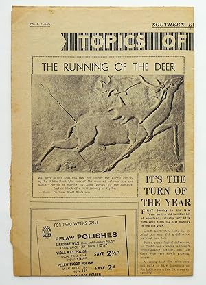 Seller image for Sven Berlin. Review of the installation of his sculpture 'The White Buck' in Hythe. Cut review of 1959, for sale by Roe and Moore