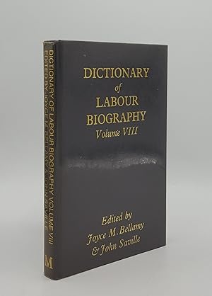Bild des Verkufers fr DICTIONARY OF LABOUR BIOGRAPHY Volume VIII zum Verkauf von Rothwell & Dunworth (ABA, ILAB)