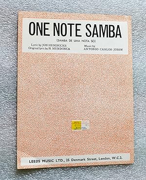 Bild des Verk�ufers f�r One Note Samba (Samba De Uma Nota So). Sheet Music. zum Verkauf von The Pagan Hare