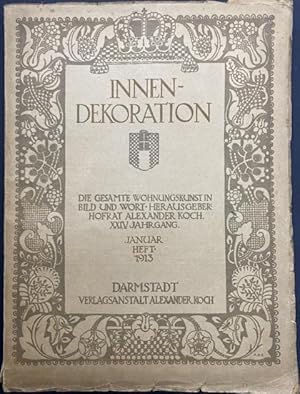 Bild des Verkufers fr Innendekoration. Die gesamte Wohnungskunst in Bild und Wort. Hrsg. von A. Koch. Januar Heft. 1913 zum Verkauf von Treptower Buecherkabinett Inh. Schultz Volha