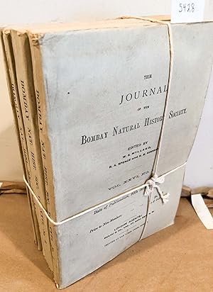 Seller image for The Journal of the Bombay Natural History Society Vol. XXVI Nos. 1- 5 1918 - 1920 (complete vol.) for sale by Carydale Books