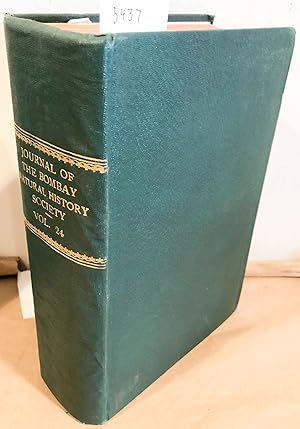 The Journal of the Bombay Natural History Society Vol. XXIV Nos. 1, 2, 3, 4 plus index bound toge...