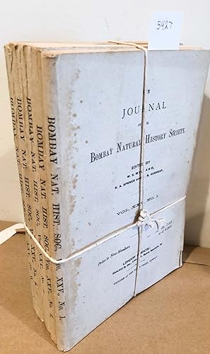 Seller image for The Journal of the Bombay Natural History Society Vol. XXV Nos. 1- 5 1917 - 1918 (complete vol.) for sale by Carydale Books