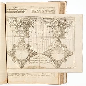 Image du vendeur pour Galli Bibiena, Ferdinando (1657-1743). L Archittettura civile preparata su la geometria, e ridotta alle prospettive. Considerazioni pratiche di Ferdinando Galli Bibiena cittadino Bolognese Architetto primario. Dissegnate e descritte in cinque parti. La prima contiene la Geometria, e avvertimenti, prima che  fabbricar si pervenga. La seconda. un utile Trattato dell Architettura civile in generale, e le divisioni di essa molto facilitate. La Terza. La Prospettiva commune, orizontale, e di sotto in s. La Quarta. Un brieve discorso di Pittura, e la Prospettiva per li Pittori di Figure, colla nuova Prospettiva delle Scene Teatrali vedute per angolo, oltre le praticate da tutti gli altri. La Quinta. La Mecanica,  arte di movere, reggere, mis en vente par PrPh Books