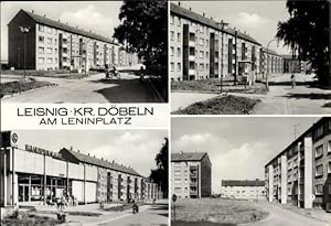 Ansichtskarte / Postkarte Leisnig in Sachsen, Am Leninplatz, Wohnsiedlung, Kaufhalle