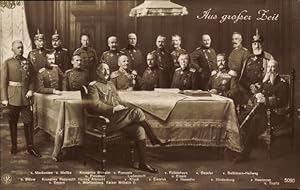 Bild des Verkufers fr Ansichtskarte / Postkarte Aus groer Zeit, Kaiser Wilhelm II., Prinzen, Generalstab, Hindenburg, Ludendorff - 5090 zum Verkauf von akpool GmbH