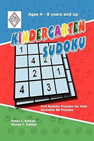 Seller image for Kindergarten Sudoku: 4x4 Sudoku Puzzles for Kids for sale by WeBuyBooks