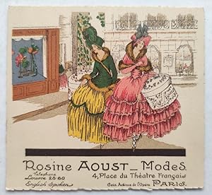 Rosine Aoust-Modes, 4 place du théâtre Français, Paris.