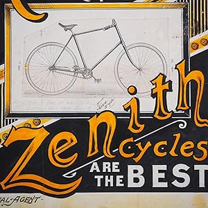 Zenith Cycles ARE THE BEST.>>ORIGINAL CYCLE POSTER ADVERT ARTWORK<<