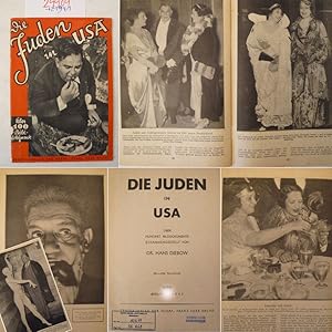 Bild des Verkufers fr Die Juden in USA. ber 100 Bilddokumente zusammengestellt von Dr. Hans Diebow * Stempel "Sammlung E b e n b  c k " (= Mnchner Blutordenstrger) Dieses Buch wird von uns nur zur staatsbrgerlichen Aufklrung und zur Abwehr verfassungswidriger Bestrebungen angeboten (86 StGB) zum Verkauf von Galerie fr gegenstndliche Kunst