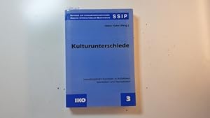 Bild des Verkufers fr Kulturunterschiede : interdisziplinre Konzepte zu kollektiven Identitten und Mentalitten zum Verkauf von Gebrauchtbcherlogistik  H.J. Lauterbach