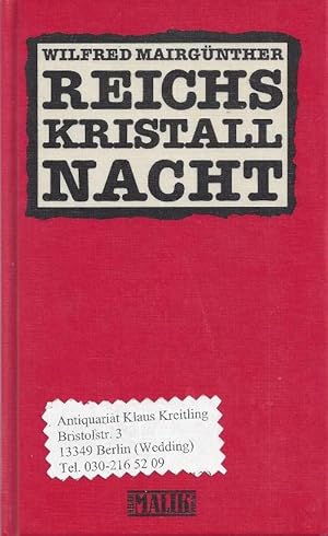 Bild des Verkufers fr Reichskristallnacht zum Verkauf von Klaus Kreitling