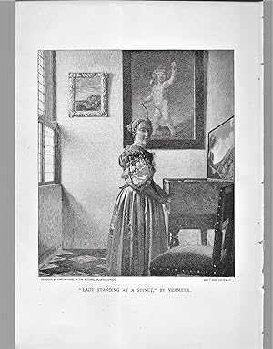 Bild des Verkufers fr Lady Standing At A Spinet, Illustration zum Verkauf von Legacy Books II