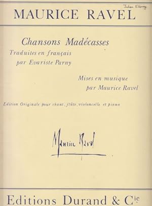 Chansons Madecasses for Voice, Flute, Cello and Piano - Set of Parts
