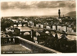 Firenze Italy Postcard Panorama E Veduta Dei Point Real Photo