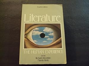 Bild des Verkufers fr Literature The Human Experience sc Richard Abcarian Marvin Klotz 4th ed 1986 zum Verkauf von Joseph M Zunno