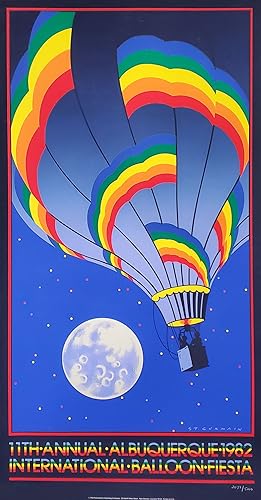 11th Annual Albuquerque International Balloon Fiesta 1982 Limited Edition Vintage Silk-Screen Poster