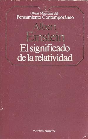 Imagen del vendedor de EL SIGNIFICADO DE LA RELATIVIDAD a la venta por Librera Vobiscum