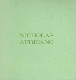 Imagen del vendedor de Nicholas Africano, 24 April - 25 May 1991 a la venta por Wittenborn Art Books