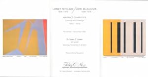 Imagen del vendedor de Lorser Feitelson, John McLaughlin. (Announcement for talk by Susan C. Larsen on November 5, 1994.) a la venta por Wittenborn Art Books