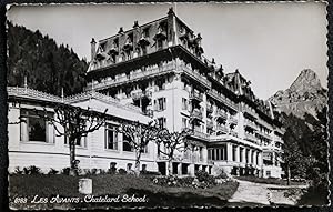 Switzerland Les Avants Chatelard School Vintage Postcard Real Photo