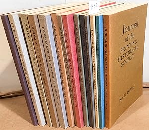 Journal of the Printing Historical Society - Nos 1- 13 1965-1978/9 plus index for issues 1-10