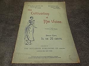 The Cultivation of the Voice, Vol. V, No. 3, September 1899 (Metropolitan Handy Series)