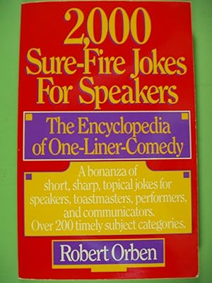Seller image for 2,000 Sure-Fire Jokes for Speakers for sale by PB&J Book Shop