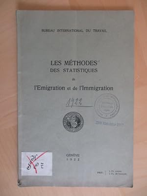 Les Méthodes des Statistiques de l Emmigration et de l Immigration