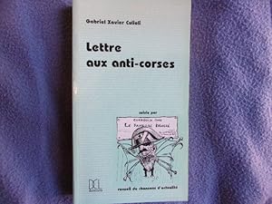 Image du vendeur pour Lettre aux anti-corses mis en vente par arobase livres