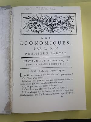 Les economiques. Text in französischer Sprache,