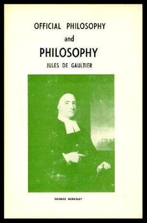 Bild des Verkufers fr OFFICIAL PHILOSOPHY - and - PHILOSOPHY zum Verkauf von W. Fraser Sandercombe