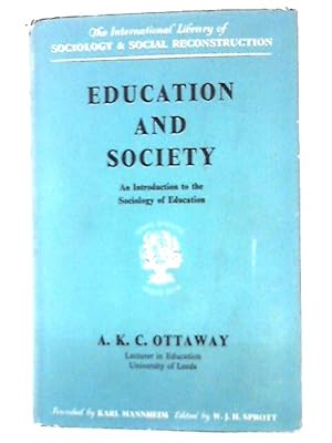 Seller image for Education and Society for sale by World of Rare Books