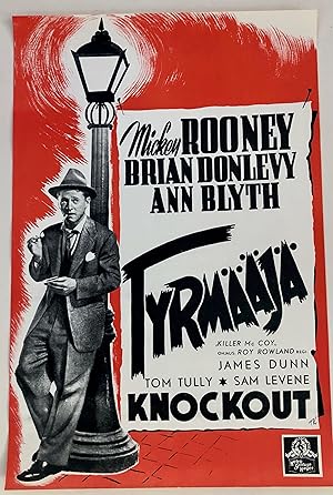 Mickey Rooney in KILLER McCOY - AN ORIGINAL FIRST SCREENING MOVIE POSTER