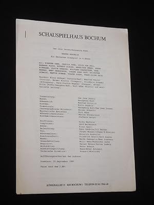 Imagen del vendedor de Programmzettel Schauspielhaus Bochum 1980/81. UNSERE REPUBLIK - EIN DEUTSCHES SINGSPIEL IN 4 AKTEN von Jensen/ Koch. Insz.: Uwe Jens Jensen, Musik: Hansgeorg Koch, Bhnenbild: Manfred Dittrich, Kostme: Manfred Seydtle. Mit Kirsten Dene, Jessica Frh, Julia von Sell, Barbara Ploch, Rotraut Rieger, Anneliese Rmer, Bernd Birkhahn, Ulrich Gebauer, Wolfgang Kranitzer, Karl Menrad, Bert Oberdorfer, Johann Adam Oest a la venta por Fast alles Theater! Antiquariat fr die darstellenden Knste