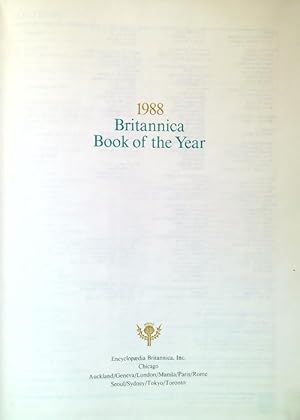 Immagine del venditore per Encyclopaedia Britannica 1988 Book of the Year. Events of 1987 venduto da Librodifaccia