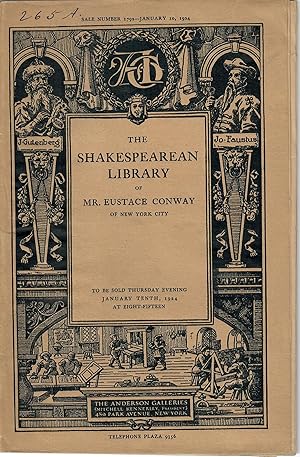 Sale 1792: The Shakespearean Library of Mr. Eustace Conway of New York City