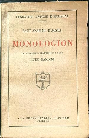 Imagen del vendedor de Monologion a la venta por Librodifaccia