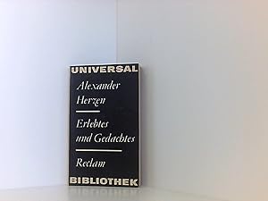 Bild des Verkufers fr Erlebtes und Gedachtes. Auswahl. Aus dem Russischen von Hertha Schulz. Auswahl und Nachwort von Klaus Dornacher. Anmerkungen und Register von Gudrun Goes. Mit 3 Abbildungen. zum Verkauf von Book Broker