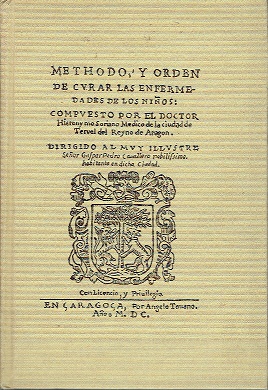 Imagen del vendedor de Mtodo y orden de curar las enfermedades de los nios (facsimil del de 1929) a la venta por LIBRERA LAS HOJAS