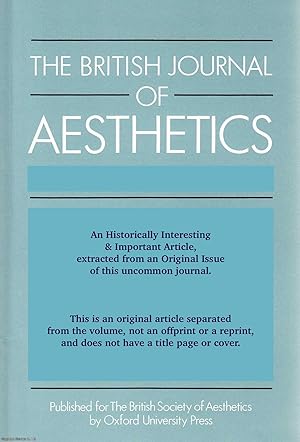 Bild des Verkufers fr On Being a Character. An original article from the British Journal of Aesthetics, 1976. zum Verkauf von Cosmo Books