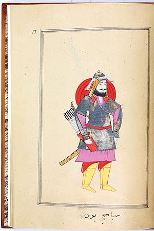 Image du vendeur pour Hand-painted muraqqa' Ottoman costume album. mis en vente par Antiquariat INLIBRIS Gilhofer Nfg. GmbH