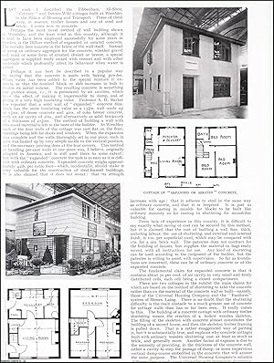 Bild des Verkufers fr Subsidy Cottages at Wembley : the Tibbenham, All-Slate, Century & Dennis-Wild Cottages built at Wembley in the Palace of Housing & Transport. Several pictures and accompanying text, removed from an original issue of Country Life Magazine, 1925. zum Verkauf von Cosmo Books