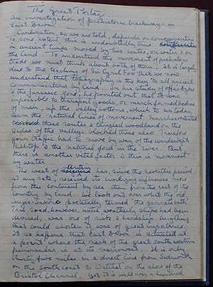 An unfinished and unpublished autograph manuscript of "The Great Portage, an investigation of pre...